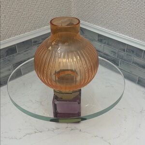 Elegant Peach Color Glass Vase 💥 ‼️PRICE DROP‼️